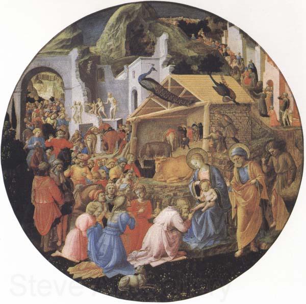 Sandro Botticelli Filippo Lippi,Adoration of the Magi Spain oil painting art